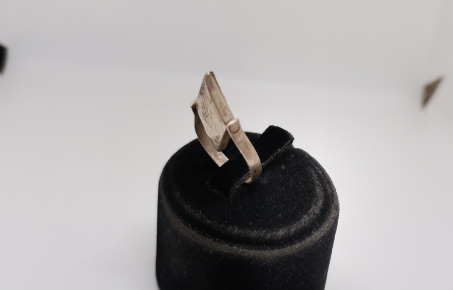 ÜZERİ EBCED HESAPLI ÖZEL YAPIM ANTİKA GÜMÜŞ TILSIM YÜZÜK