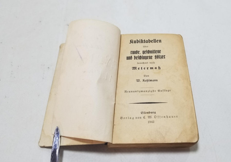 1942 TARİHLİ ALMANCA KİTAP