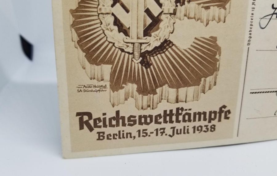 POSTADAN GEÇMİŞ ARKASI YAZILI NAZİ DÖNEMİ NADİR KARTPOSTAL