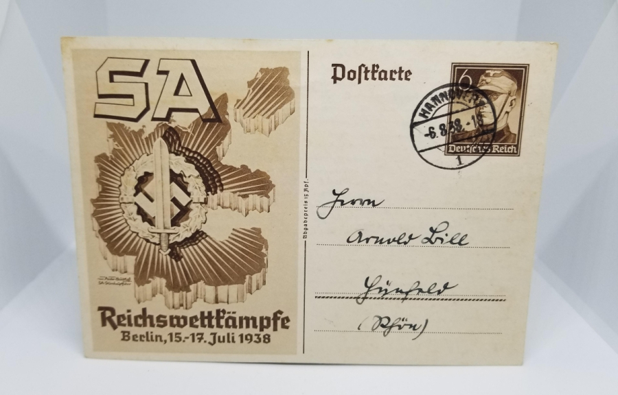 POSTADAN GEÇMİŞ ARKASI YAZILI NAZİ DÖNEMİ NADİR KARTPOSTAL