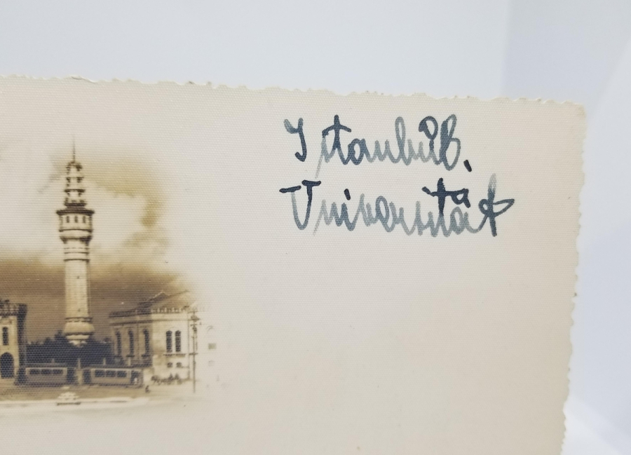 İSTANBUL ÜNİVERSİTESİ GÖRSELLİ VE NAZİ DAMGALI 2. DÜNYA SAVAŞI DÖNEMİ NADİR KARTPOSTAL