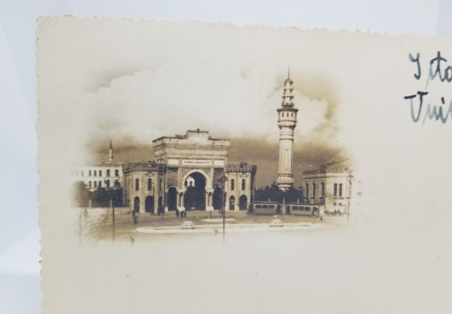 İSTANBUL ÜNİVERSİTESİ GÖRSELLİ VE NAZİ DAMGALI 2. DÜNYA SAVAŞI DÖNEMİ NADİR KARTPOSTAL