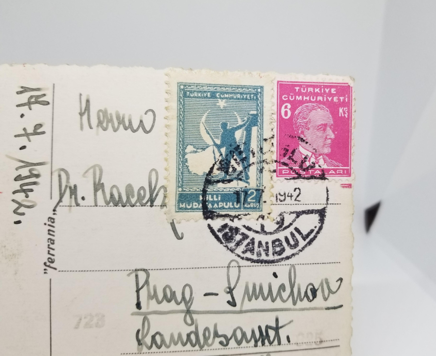 İSTANBUL ÜNİVERSİTESİ GÖRSELLİ VE NAZİ DAMGALI 2. DÜNYA SAVAŞI DÖNEMİ NADİR KARTPOSTAL