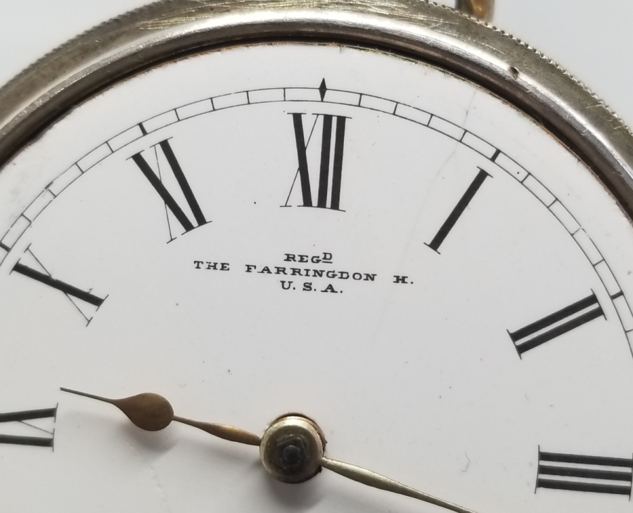 ARKADAN KURMALI GÜMÜŞ KASA NADİR TİPTE AMERİKAN CEP SAATİ