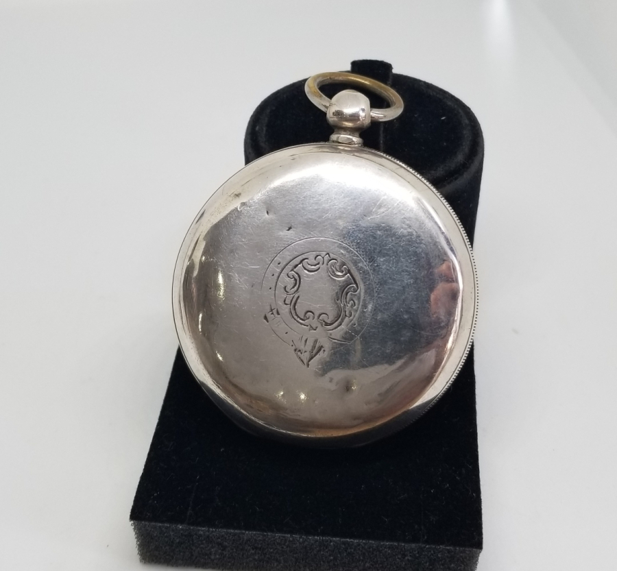 ARKADAN KURMALI GÜMÜŞ KASA NADİR TİPTE AMERİKAN CEP SAATİ