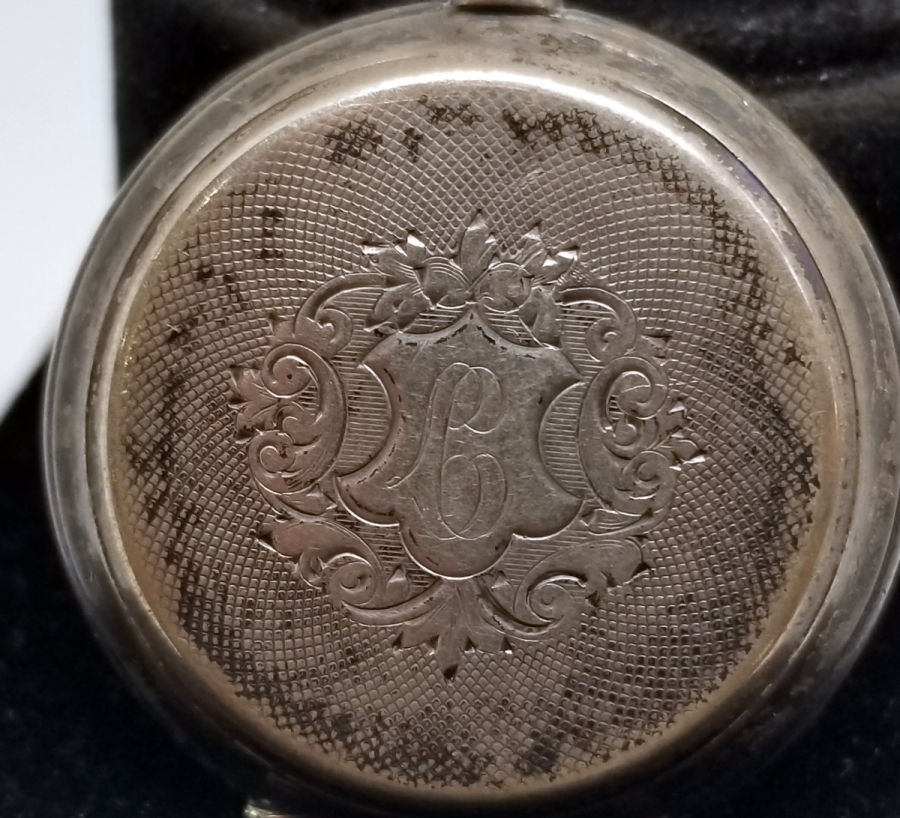 AKREP YELKOVANI LALE FORMLU ANTİKA GÜMÜŞ CEP SAATİ