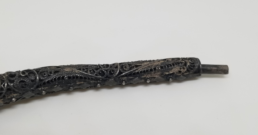 GÜHERZE İŞÇİLİKLİ OSMANLI DÖNEMİ GÜMÜŞ SİGARA AĞIZLIĞI