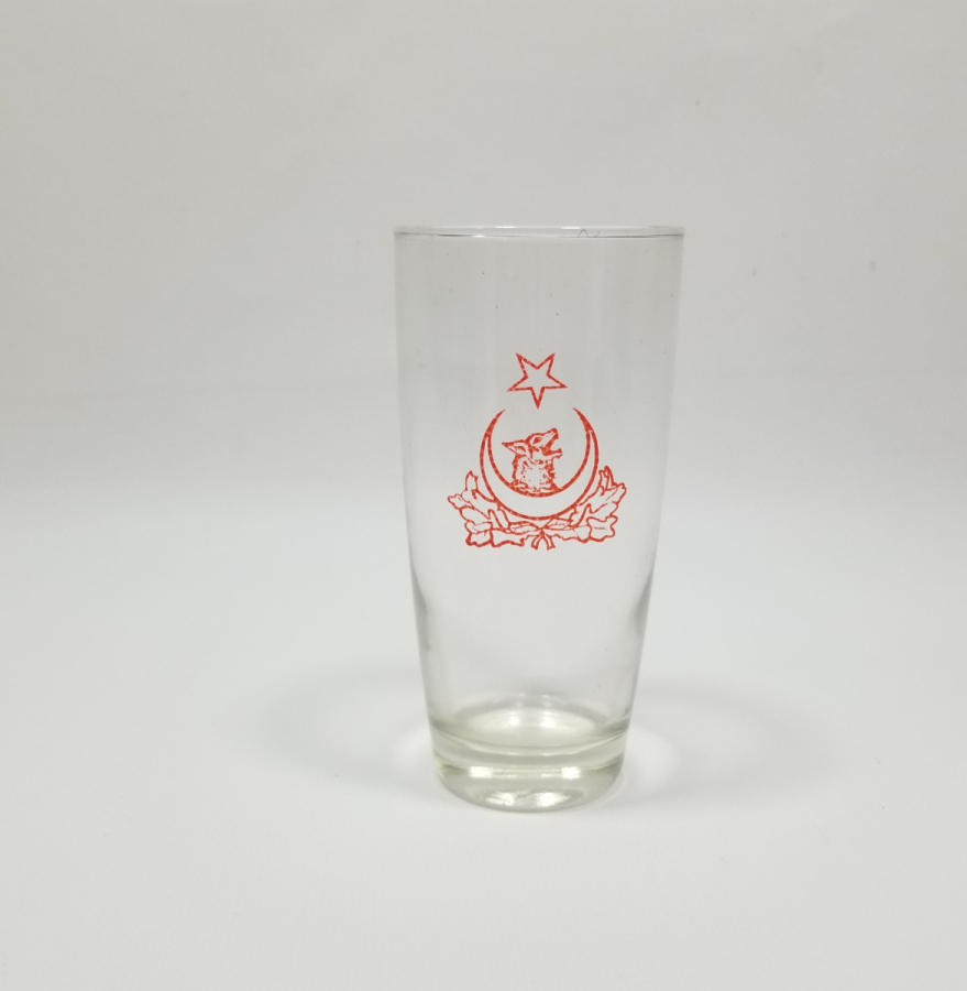 CUMHURİYET BAŞLARI ÇOK NADİR ÜZERİ BOZKURT VE AY YILDIZLI BARDAK