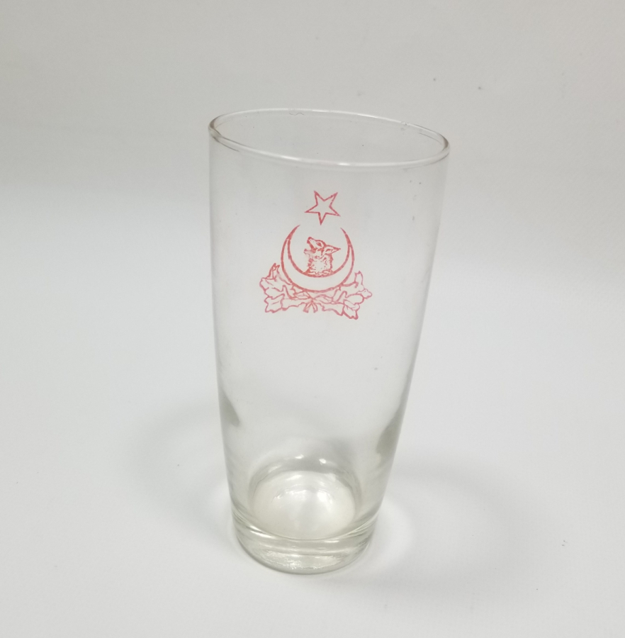 CUMHURİYET BAŞLARI ÇOK NADİR ÜZERİ BOZKURT VE AY YILDIZLI BARDAK