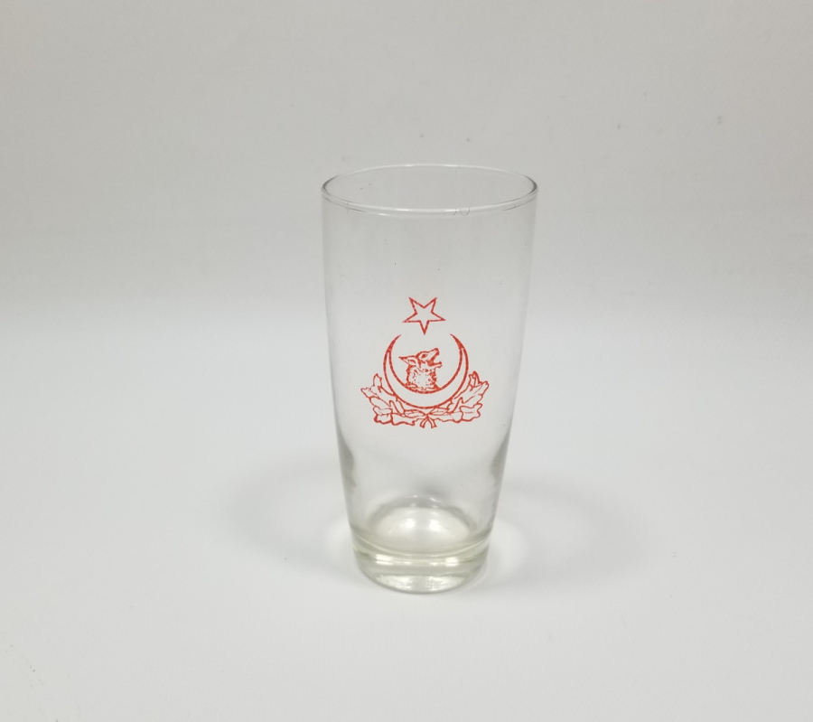 CUMHURİYET BAŞLARI ÇOK NADİR ÜZERİ BOZKURT VE AY YILDIZLI BARDAK