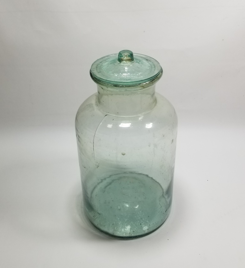 OSMANLI DÖNEMİ KOPARMA İŞÇİLİKLİ CAM ŞEKERCİ KAVANOZU