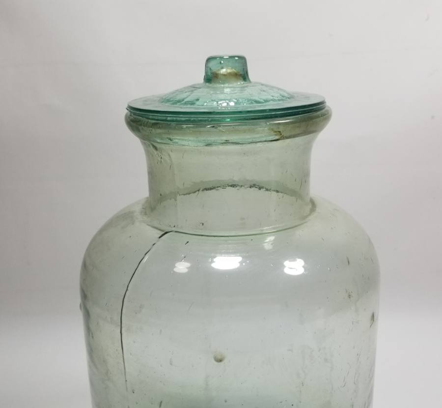 OSMANLI DÖNEMİ KOPARMA İŞÇİLİKLİ CAM ŞEKERCİ KAVANOZU