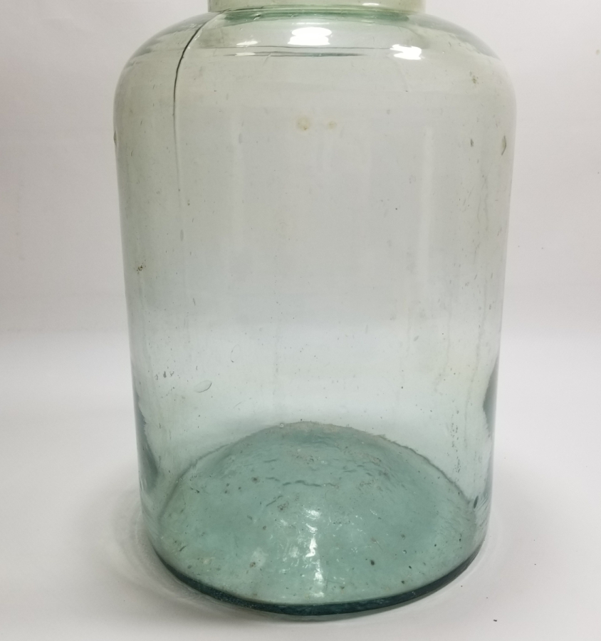 OSMANLI DÖNEMİ KOPARMA İŞÇİLİKLİ CAM ŞEKERCİ KAVANOZU