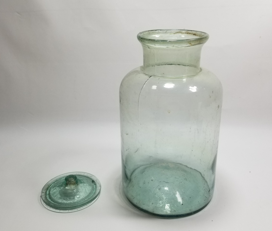 OSMANLI DÖNEMİ KOPARMA İŞÇİLİKLİ CAM ŞEKERCİ KAVANOZU