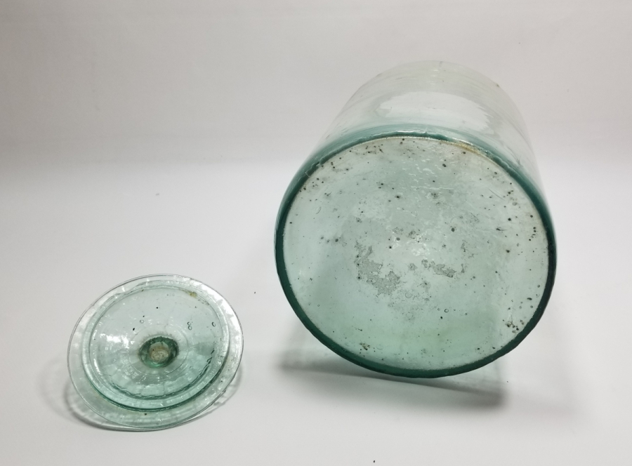 OSMANLI DÖNEMİ KOPARMA İŞÇİLİKLİ CAM ŞEKERCİ KAVANOZU