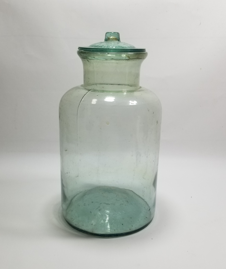 OSMANLI DÖNEMİ KOPARMA İŞÇİLİKLİ CAM ŞEKERCİ KAVANOZU