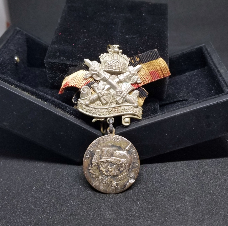 1. DÜNYA SAVAŞI DÖNEMİ ORİJİNAL ASKISIYLA NADİR TİPTE ÜÇLÜ İTTİFAK MADALYA