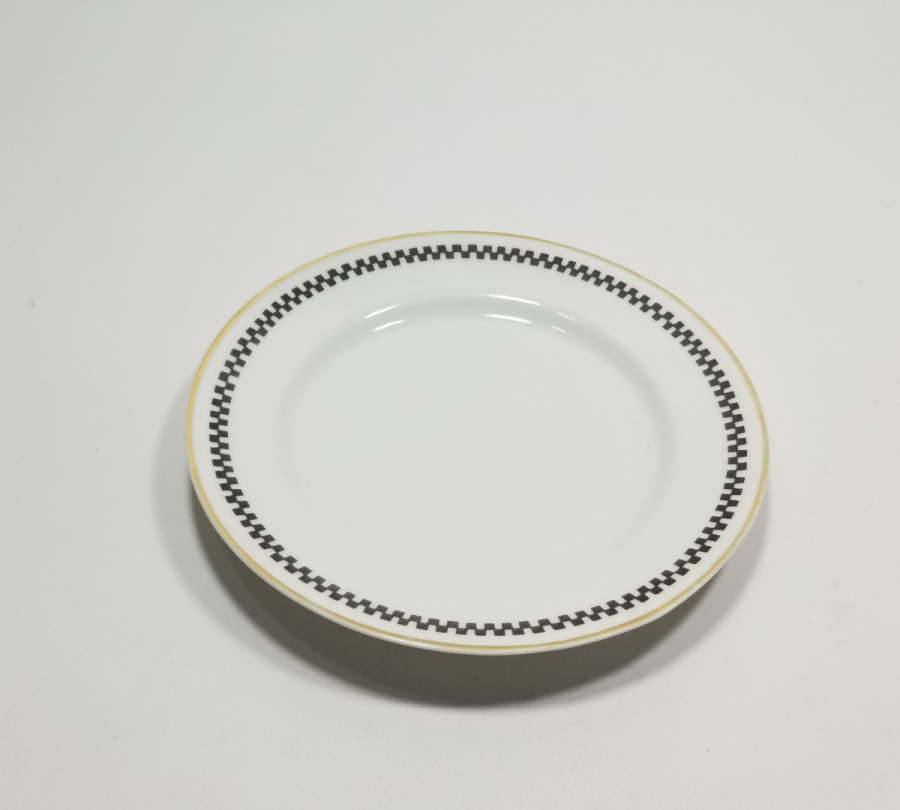 ARKASI OSMANLICA YAZILI VE ALTIN VARAKLI PORSELEN TABAK