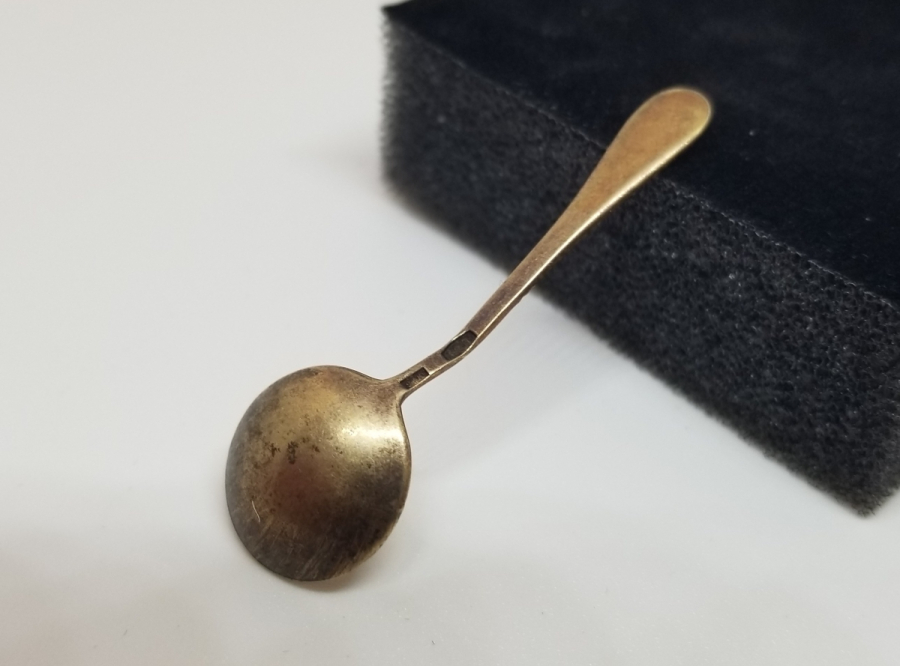 ORAK ÇEKİÇ DAMGALI ANTİKA RUS GÜMÜŞ HAYVAR KAŞIĞI