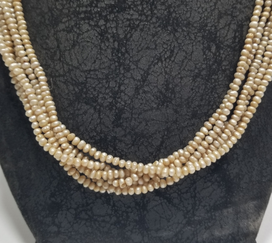 OSMANLI DÖNEMİ BÜYÜK BOY TAM TUR İNCİ GERDANLIK