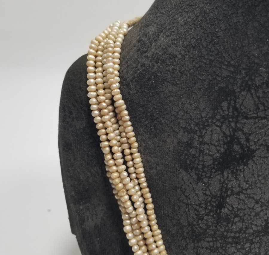 OSMANLI DÖNEMİ BÜYÜK BOY TAM TUR İNCİ GERDANLIK