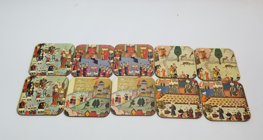 ÖZEL SERİ MURAT 124 GÖRSELLİ BARDAK ALTLIKLARI LOTU