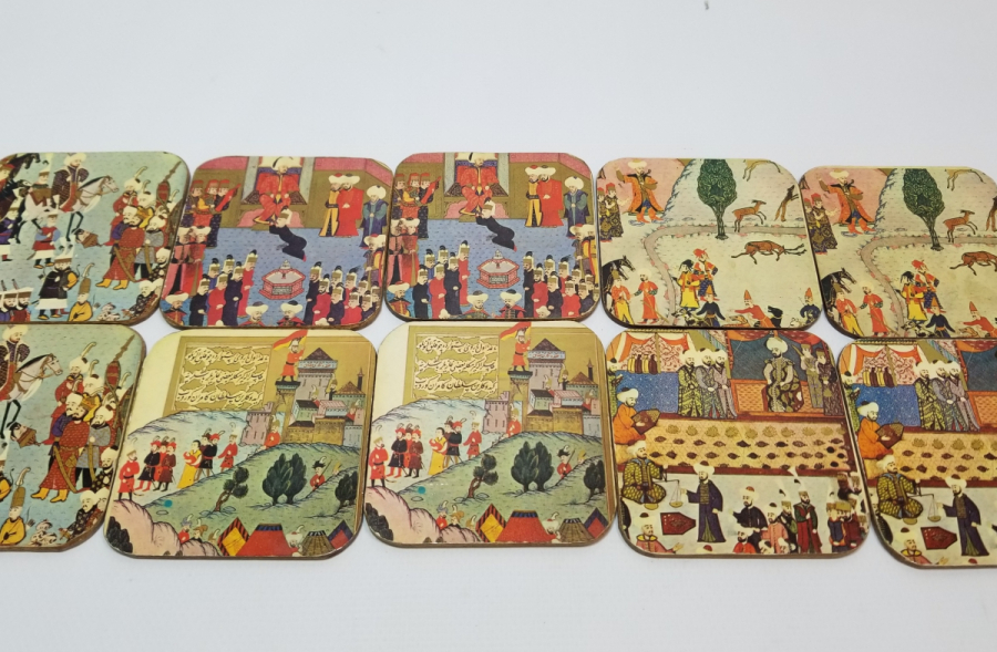 ÖZEL SERİ MURAT 124 GÖRSELLİ BARDAK ALTLIKLARI LOTU