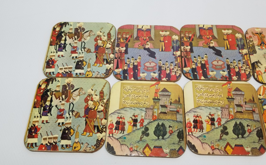 ÖZEL SERİ MURAT 124 GÖRSELLİ BARDAK ALTLIKLARI LOTU