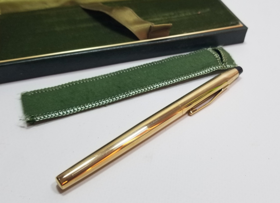 ORİJİNAL KUTUSUNDA ALTIN UÇLU ANTİKA CROSS DOLMA KALEM