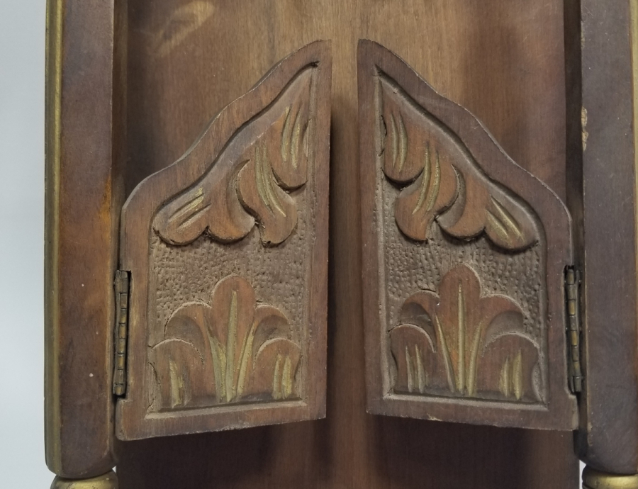 EL YAPIMI ALTIN VARAKLI ANTİKA AHŞAP ANAHTARLIK