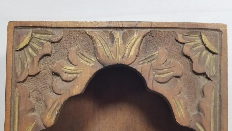 EL YAPIMI ALTIN VARAKLI ANTİKA AHŞAP ANAHTARLIK