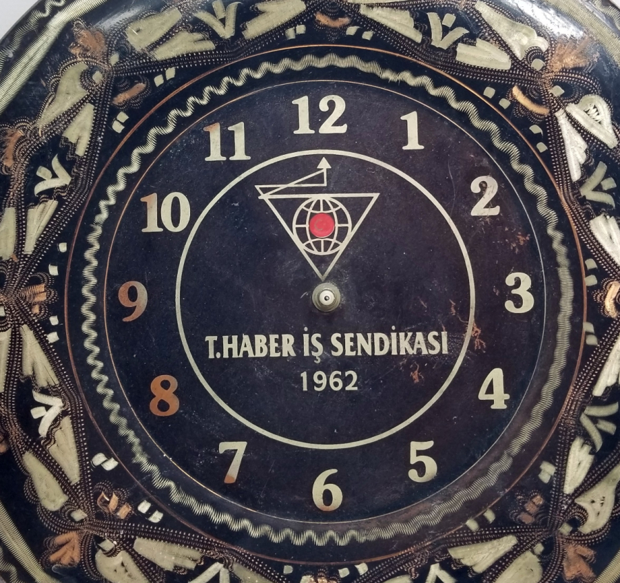 EL YAPIMI ERZİNCAN İŞİ BAKIR DUVAR SAATİ