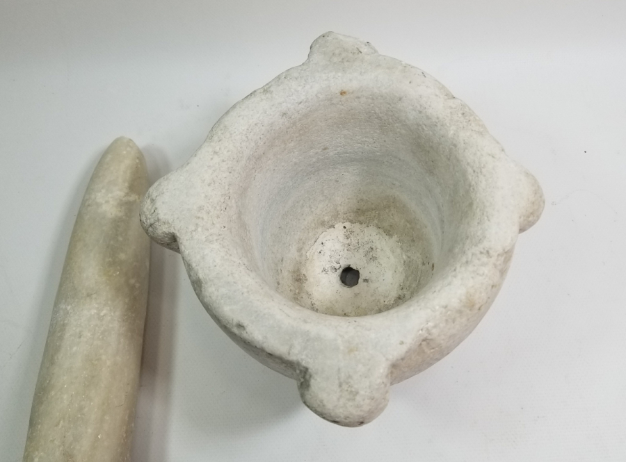 OSMANLI DÖNEMİ ORİJİNAL ELİYLE TEKKE İŞİ MERMER SIKMA DİBEĞİ - ŞİFACI DİBEĞİ