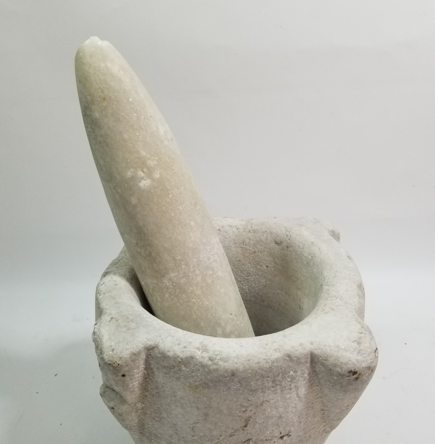 OSMANLI DÖNEMİ ORİJİNAL ELİYLE TEKKE İŞİ MERMER SIKMA DİBEĞİ - ŞİFACI DİBEĞİ