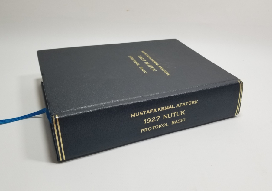 TÜM SAYFALARI ALTIN VARAKLI ÇOK NADİR PROTOKOL BASKI NUTUK - YALNIZCA 335 ADET BASILMIŞ
