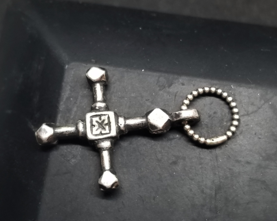 OSMANLI DÖNEMİ EL YAPIMI GÜMÜŞ ERMENİ KOLYE HAÇ