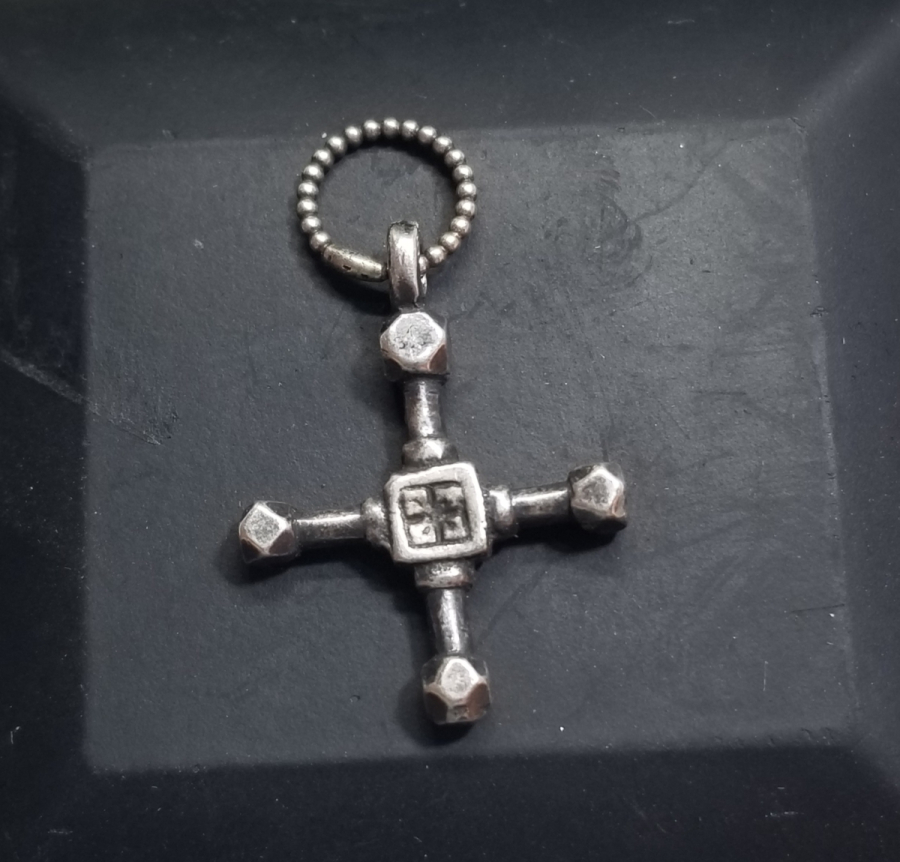 OSMANLI DÖNEMİ EL YAPIMI GÜMÜŞ ERMENİ KOLYE HAÇ