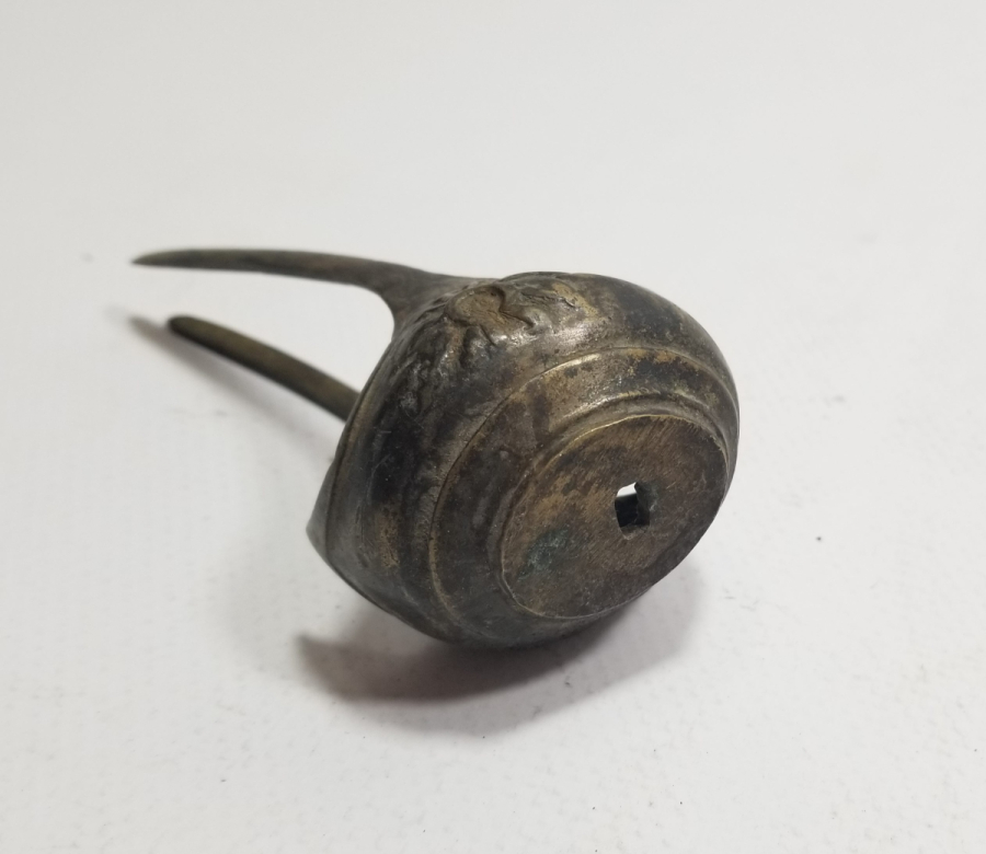 OSMANLI DÖNEMİ KABARTMA İŞÇİLİKLİ VE HİLALLİ BRONZ PİŞTOV ÇANAĞI