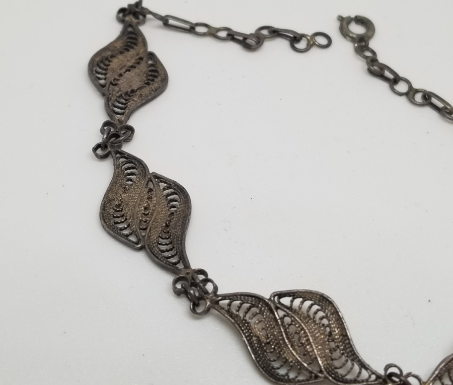 TELKARİ İŞÇİLİKLİ ÖZEL YAPIM ANTİKA GÜMÜŞ BİLEKLİK