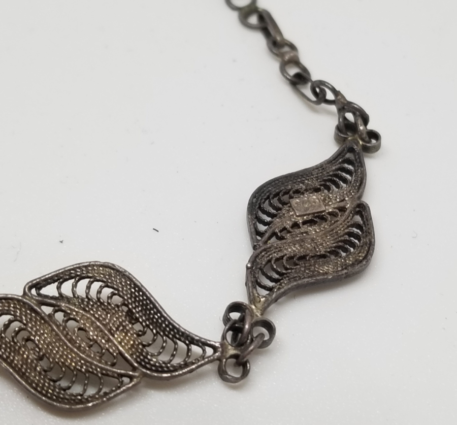 TELKARİ İŞÇİLİKLİ ÖZEL YAPIM ANTİKA GÜMÜŞ BİLEKLİK