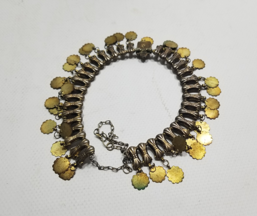 TURKUAZ TAŞLI OSMANLI DÖNEMİ GÜMÜŞ GERDANLIK - GIDIKLIK