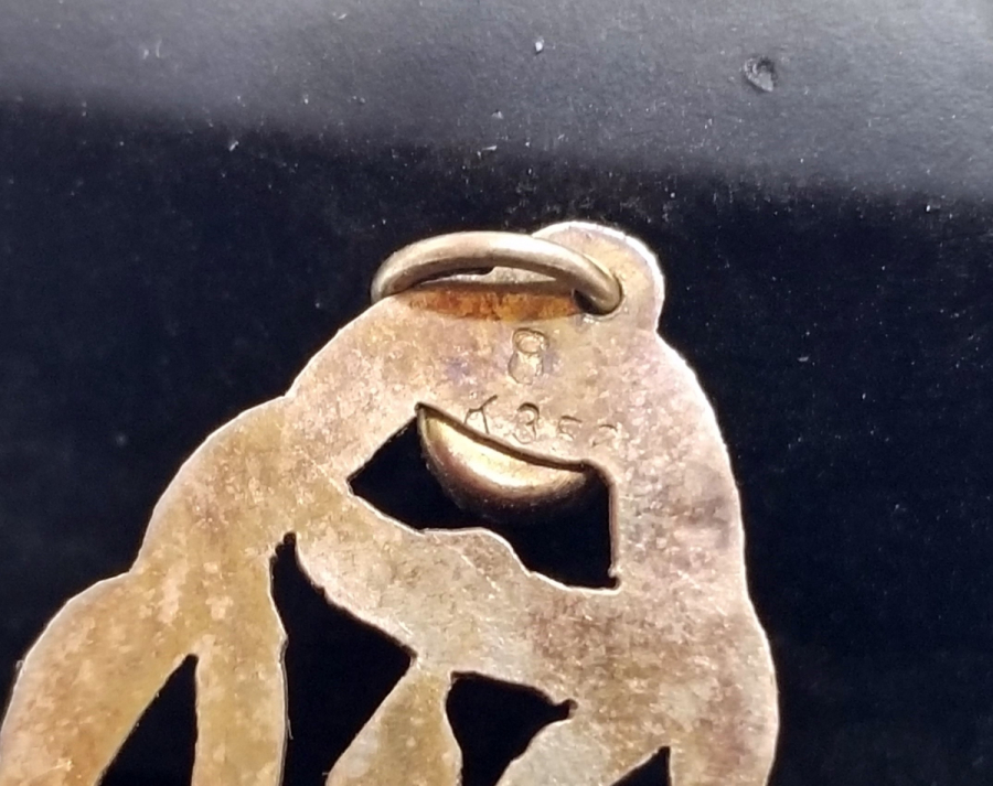 TURKUAZ TAŞLI ANTİKA ALTIN KOLYE UCU