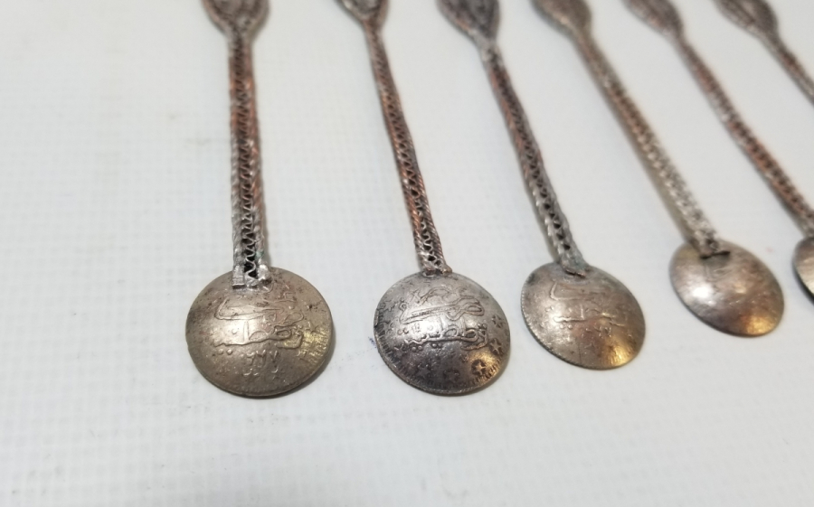 OSMANLI DÖNEMİ GÜMÜŞ KAPLAMA ÇAY TAKIMI