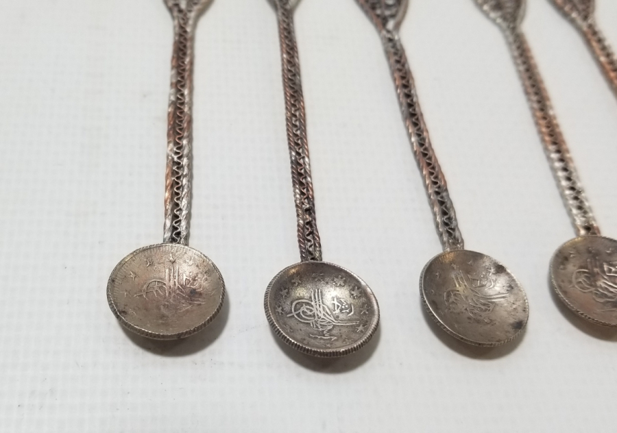 OSMANLI DÖNEMİ GÜMÜŞ KAPLAMA ÇAY TAKIMI