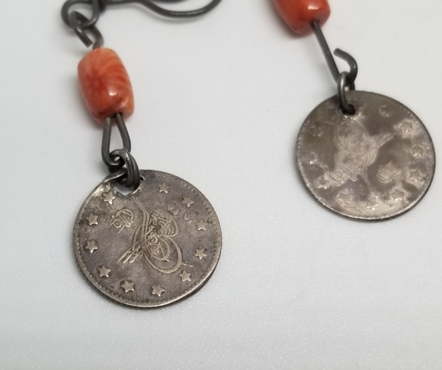 MERCAN TAŞLI VE OSMANLI PARALI OSMANLI DÖNEMİ KÜPE