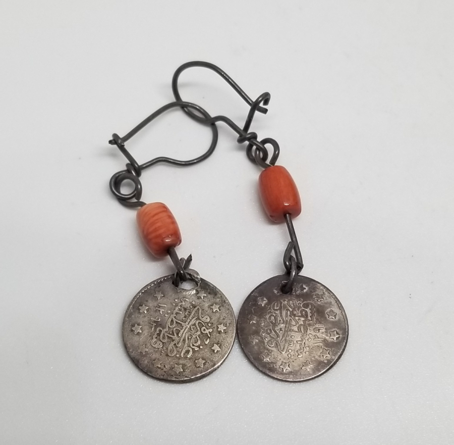 MERCAN TAŞLI VE OSMANLI PARALI OSMANLI DÖNEMİ KÜPE