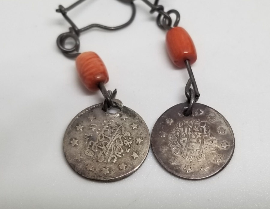 MERCAN TAŞLI VE OSMANLI PARALI OSMANLI DÖNEMİ KÜPE