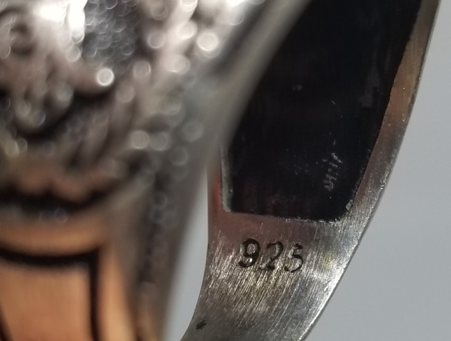 KABARTMA İŞÇİLİKLİ VE AY YILDIZLI GÜMÜŞ YÜZÜK