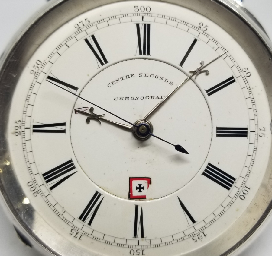 ÇOK NADİR GÜMÜŞ KASA İNGİLİZ CHRONOGRAPH CEP SAATİ