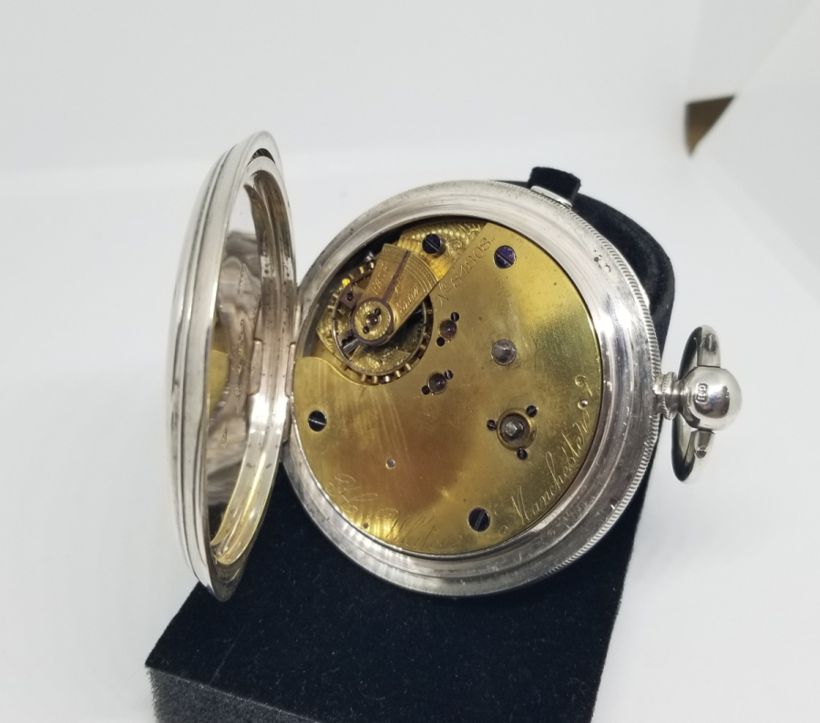 ÇOK NADİR GÜMÜŞ KASA İNGİLİZ CHRONOGRAPH CEP SAATİ